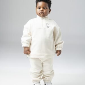 MINI Cream Zip Pullover Set (Kids)